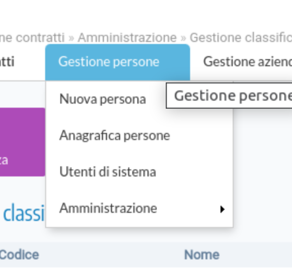 Elenco dei contratti